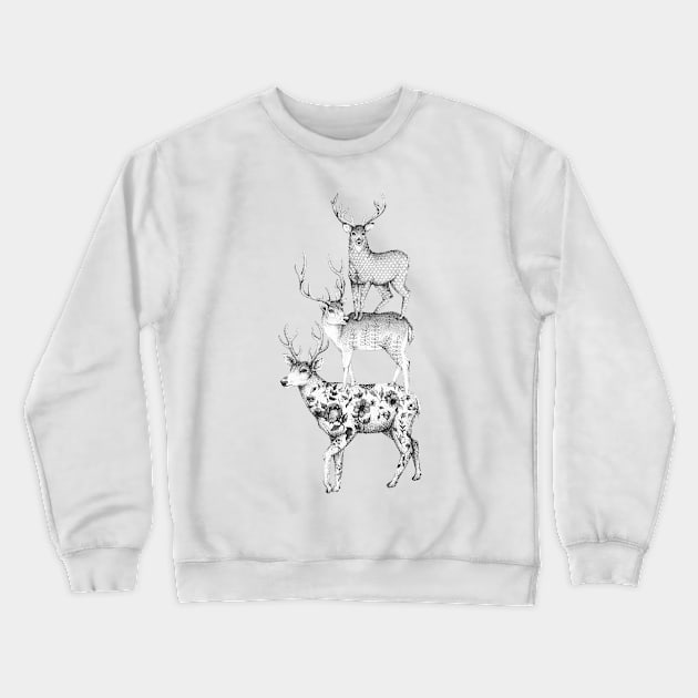 Three Deers Crewneck Sweatshirt by linnw